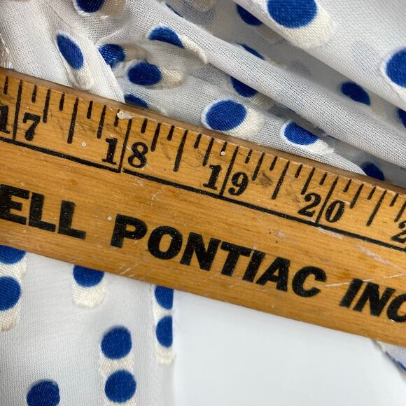 Lilly Pulitzer Lou Lou Top In Bennet Blue Polka Dot Off The Shoulder Size XS - Picture 8 of 8